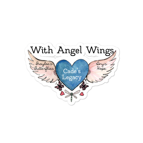 With Angel Wings Bubble-free stickers